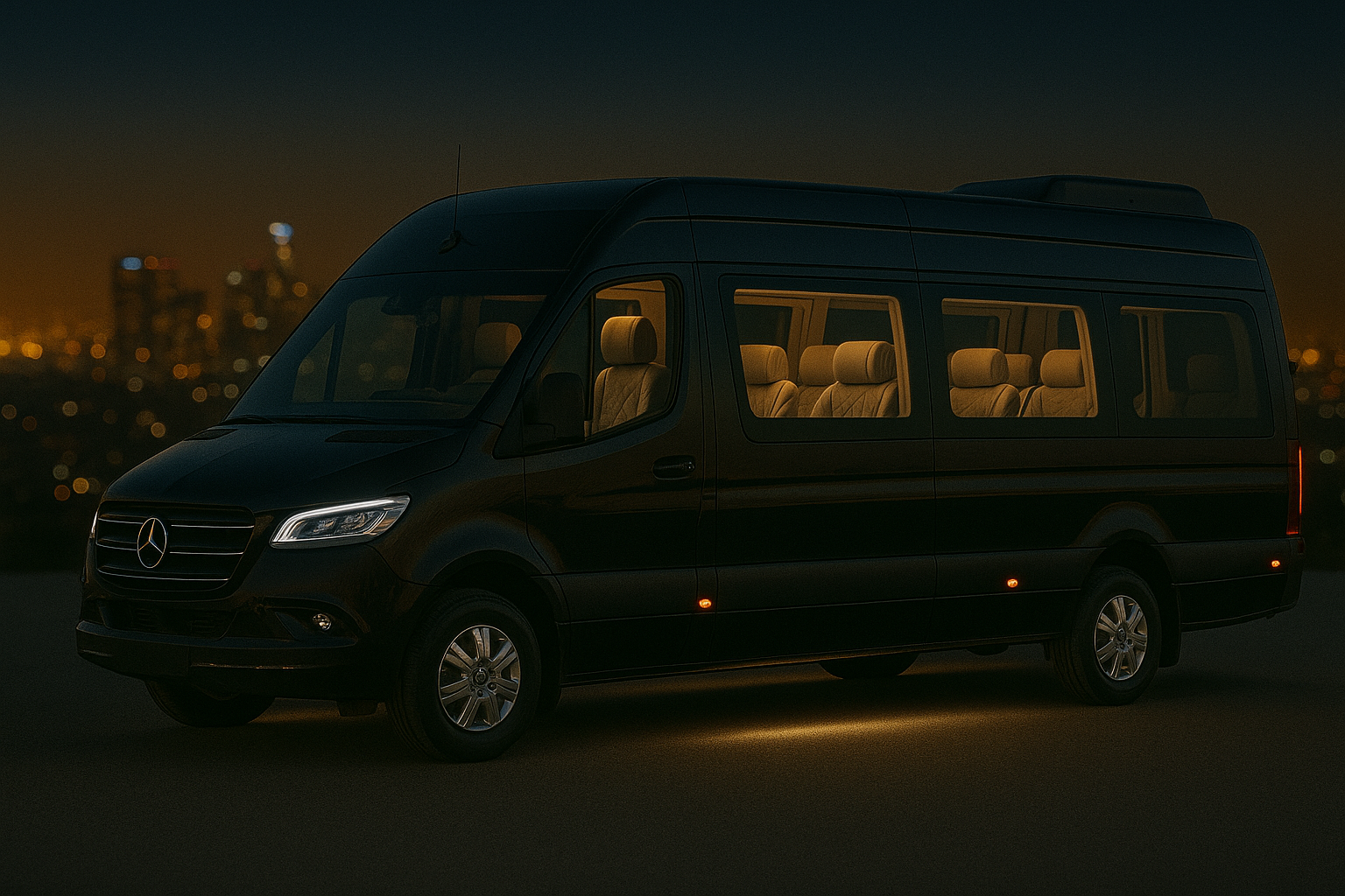 Luxury Car Night Scene